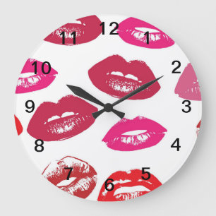 Grande Horloge Ronde Personnalité de Red mouths
