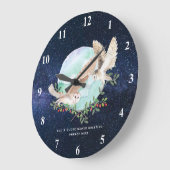 Grande Horloge Ronde Personnalité d'Owls (Angle)