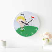 Grande Horloge Ronde Personnalité du Golfe Wall Clock (Maison)