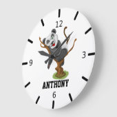 Grande Horloge Ronde Personnalité du Panda (Angle)