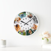 Grande Horloge Ronde Personnalized 8 Rounded Photo Large Clock (Maison)