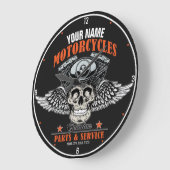 Grande Horloge Ronde Personnalized Biker Flying (Angle)