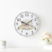 Grande Horloge Ronde Personnalized chef Cook Baker's Tools Kitchen (Maison)