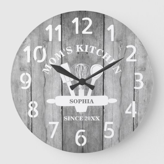 Grande Horloge Ronde Personnalized Gray (Recto)