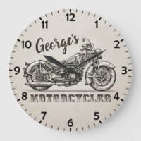 Personnalized NAME Vintage Motorcycle Biker Garage