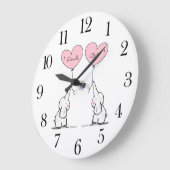 Grande Horloge Ronde Personnalized Twins (Angle)