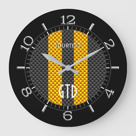 Grande Horloge Ronde Personnalized Yellow (Recto)