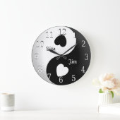 Grande Horloge Ronde Personnalized Yin Yang Love Clock (Maison)