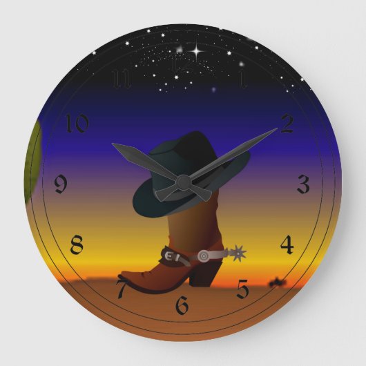 Grande Horloge Ronde Petit cow-boy Sunset (Recto)