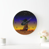 Grande Horloge Ronde Petit cow-boy Sunset (Maison)