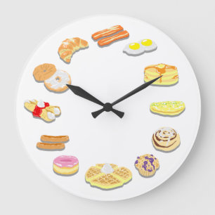 Grande Horloge Ronde Petit déjeuner toute la journée