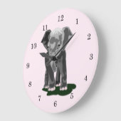 Grande Horloge Ronde Petit éléphant (Angle)