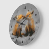 Grande Horloge Ronde Petit Fox Love (Angle)