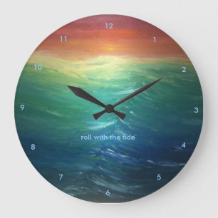 Grande Horloge Ronde "petit pain avec l'horloge murale de la marée"