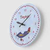 Grande Horloge Ronde Petite barre bleue de l'avion (Angle)