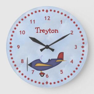 Grande Horloge Ronde Petite barre bleue de l'avion