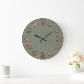 Grande Horloge Ronde Petits éléphants (Maison)
