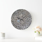 Grande Horloge Ronde Petoskey Stone, Pur Michigan ! (Maison)