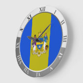 Grande Horloge Ronde Philadelphia flag Large Clock (Angle)