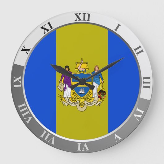 Grande Horloge Ronde Philadelphia flag Large Clock (Recto)