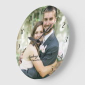 Grande Horloge Ronde Photo Custom Round Clock (Angle)