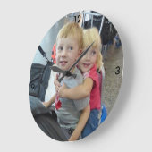 Grande Horloge Ronde Photo de Custom (Angle)