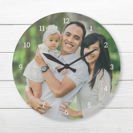 Grande Horloge Ronde Photo de Custom Family