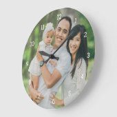 Grande Horloge Ronde Photo de Custom Family (Angle)