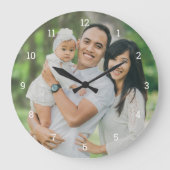 Grande Horloge Ronde Photo de Custom Family (Recto)