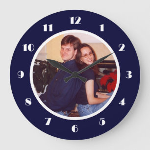 Grande Horloge Ronde Photo Frame Navy