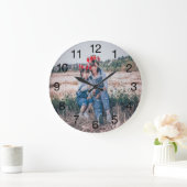 Grande Horloge Ronde Photo Personalized Clock For Maman (Maison)