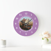 Grande Horloge Ronde Photo Wedding Anniversary  Gift Wall  Large Clock (Maison)