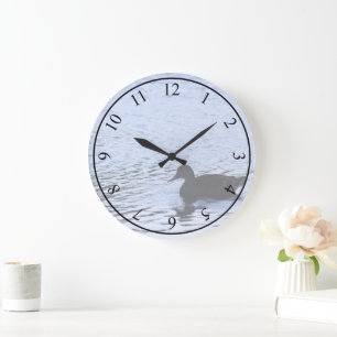 Grande Horloge Ronde Photographe Lone Duck Wildlife Lake Water Ripples