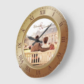 Grande Horloge Ronde Photographie de bronze personnalisable pour l'anni (Angle)