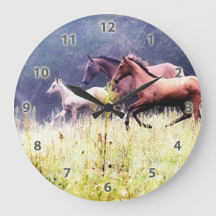 Grande Horloge Ronde Photographie de Galloping Horses