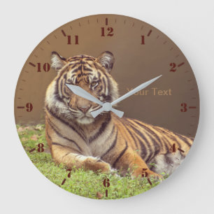 Grande Horloge Ronde Photographie du tigre sauvage