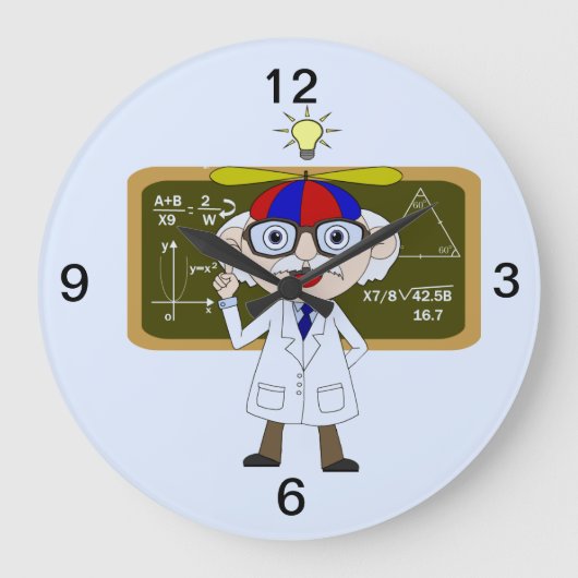 Grande Horloge Ronde Physicien qui découvre la (Recto)