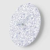 Grande Horloge Ronde Physics équations dans Blue Pen // (Angle)