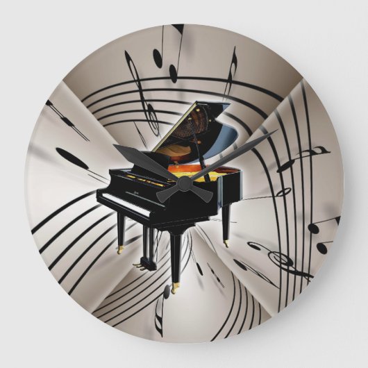 Grande Horloge Ronde Piano Keyboard Clock (Recto)