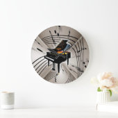 Grande Horloge Ronde Piano Keyboard Clock (Maison)
