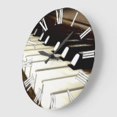 Grande Horloge Ronde Piano Keys (Angle)