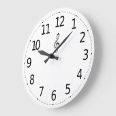 Grande Horloge Ronde Piano Keys | Wall Clock (Angle)