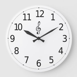 Grande Horloge Ronde Piano Keys   Wall Clock