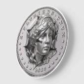 Grande Horloge Ronde Pièce de la Liberté (Angle)