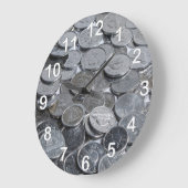 Grande Horloge Ronde Pièces d'argent canadiennes (Angle)