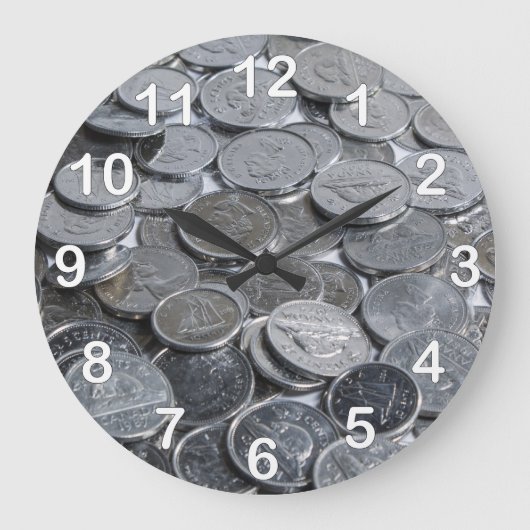 Grande Horloge Ronde Pièces d'argent canadiennes (Recto)