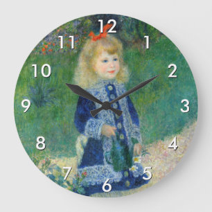 Grande Horloge Ronde Pierre-Auguste Renoir - Une fille avec un arrosoir