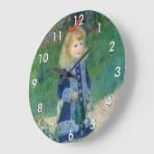 Grande Horloge Ronde Pierre-Auguste Renoir - Une fille avec une canne d (Angle)