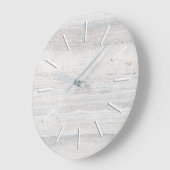 Grande Horloge Ronde pierre aux teintes grises délicates (Angle)