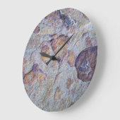Grande Horloge Ronde Pierre de fer rocheuse (Angle)